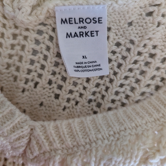 Melrose & Market Womens XL Crochet Knit Tank Top Boho Hippie Festival Cottage - Picture 6 of 6